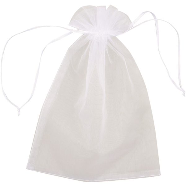 Sacoșă organza albă 15x27 cm Andel Prerov 5954
