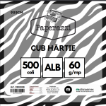 Cub hârtie albă in suport de carton Paperazzi 2800008