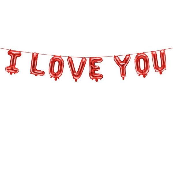 Balon Folie I love you 210x35 cm PartyDeco FB184M-007