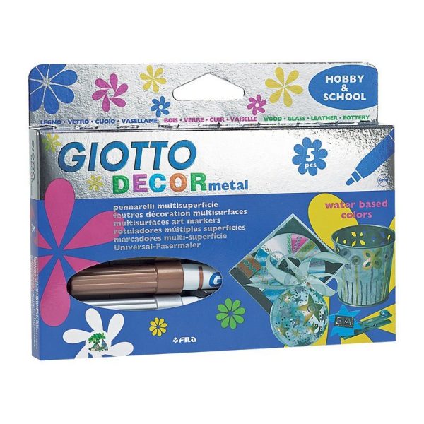 GIOTTO Marker Decor Metal set 5 culori