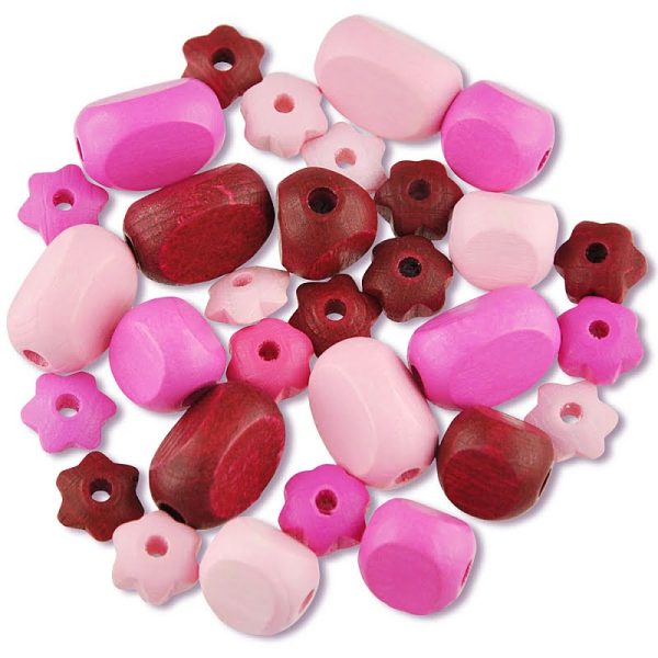 Meyco - Mix margele lemn nuante Roz 350-04