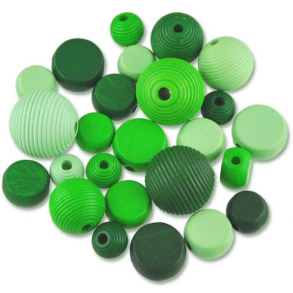 Meyco - Mix margele lemn nuante Verde 350-02