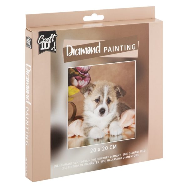 Pictură cu diamante 20x20 cm Cățel Craft Sensations CR2097/23GE5