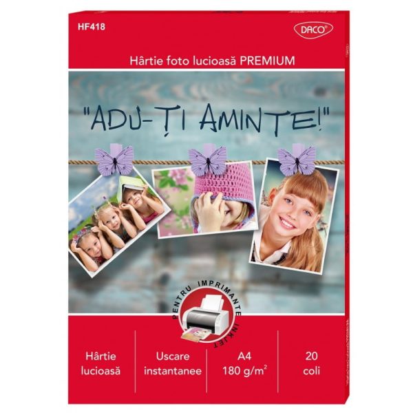 Daco - Hârtie foto lucioasă 180g A4 20 coli