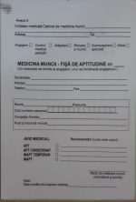 Dosar Medical + Fișă Aptitudini + Fișă Risc