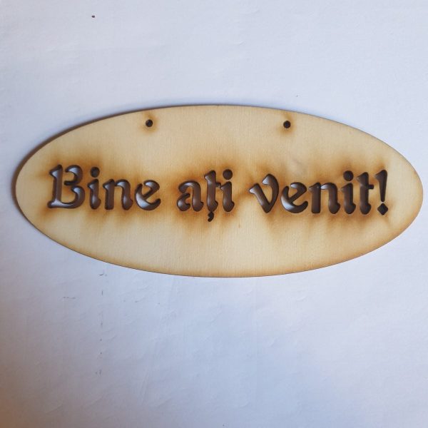 Eticheta lemn Bine ati venit PentArt R12-1