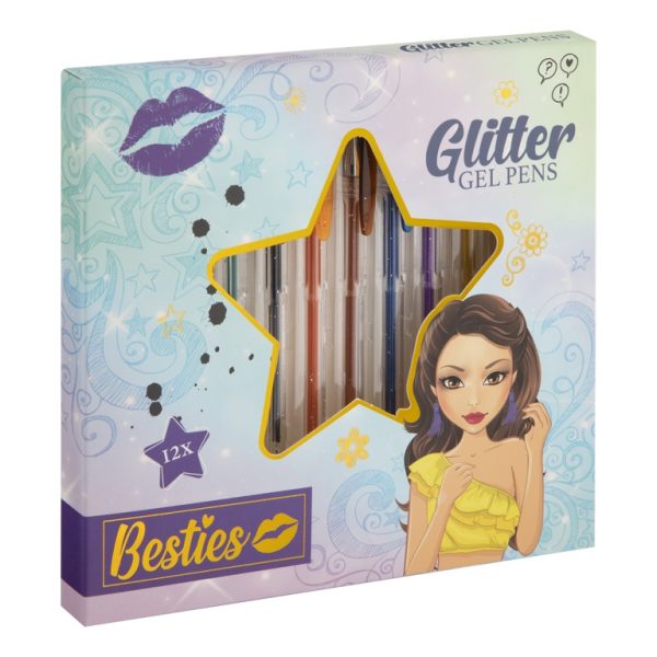 Set 12 pixuri cu gel sclipici Besties Moxy 140027