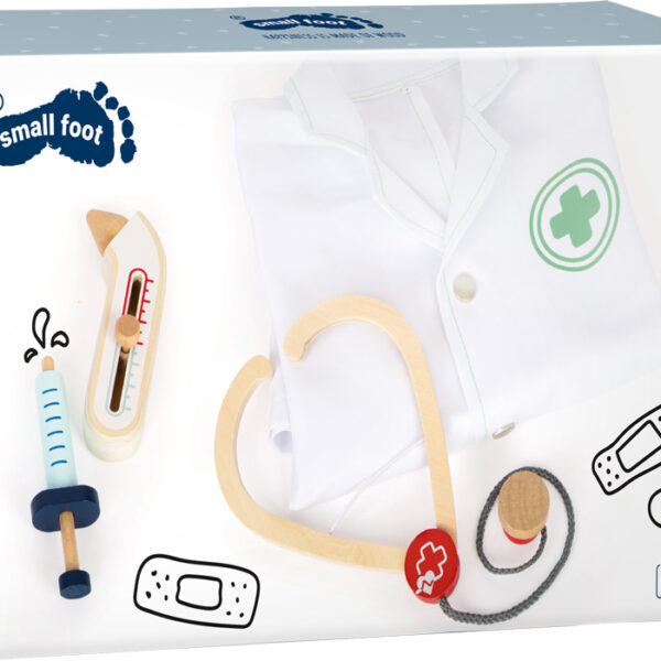 Set de jucării cu halat de Doctor Small foot 12225