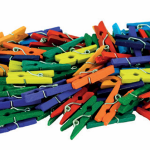 Cleme colorate din lemn Mobius set 50 sau 100