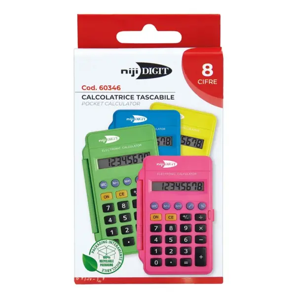 Calculator de buzunar FLUO Niji Digit Lebez 60346