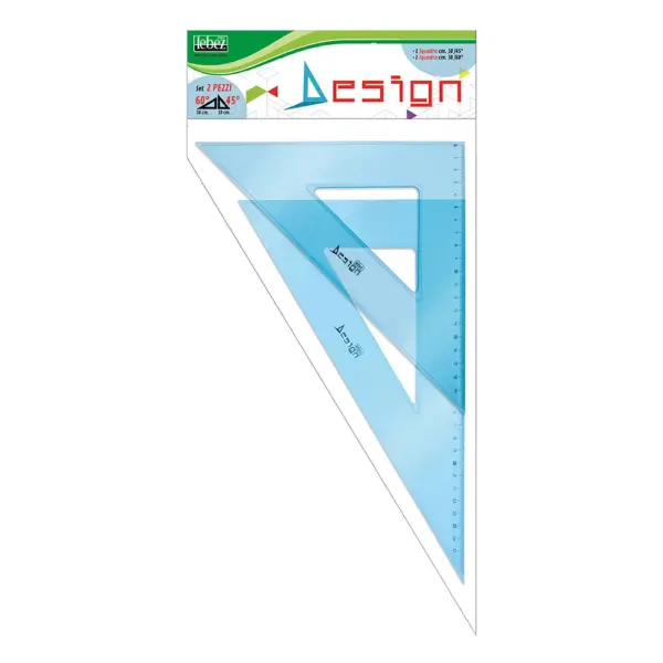 Echer 30cm transparent set 2 Design Lebez 761