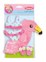 Ținută pentru jucării costum de baie cu colac flamingo Heless 99