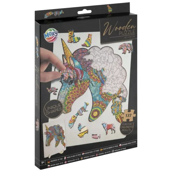 Puzzle din lemn cu unicorn Grafix 400086