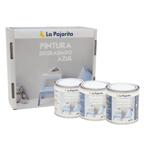 Kit 3 vopsele gradient albastru 250 ml La Pajarita LPA009675