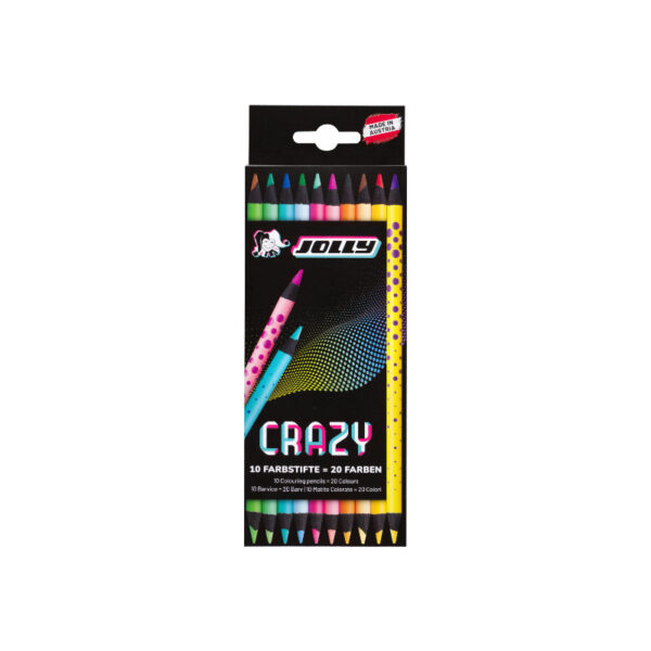 Set 10 creioane colorate duble CRAZY Jolly 3000-0528