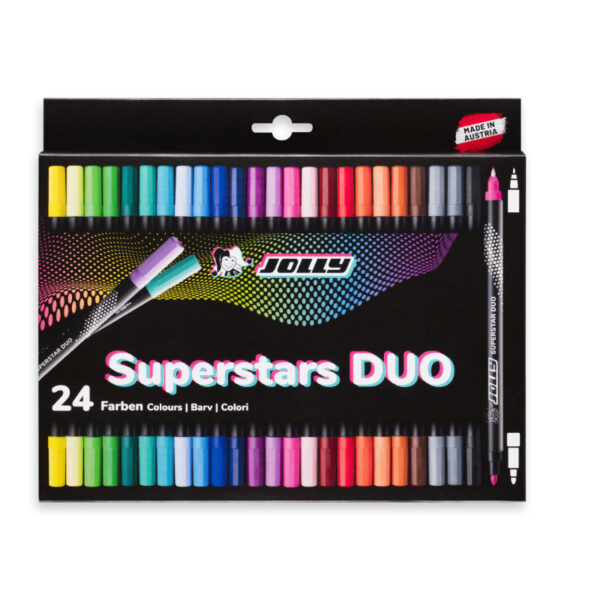 Set 24 carioci colorate SUPERSTAR DUO Jolly 4425-0028