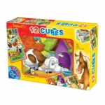 Cuburi puzzle – Animale – 12 piese D-Toys 60976