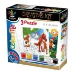 3 Puzzle de îmbinat și de colorat – Color Me – Joc Creativ D-Toys 68347