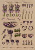 Set creativ hârtie de orez Lavander ITD MS036