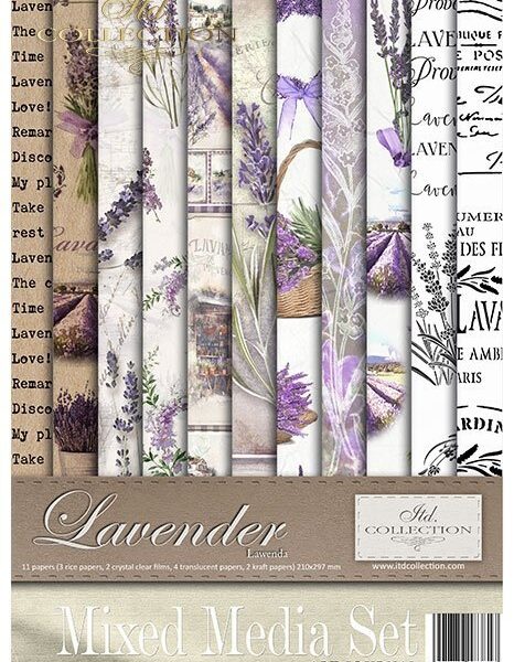 Set creativ hârtie de orez Lavander ITD MS036