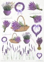 Set creativ hârtie de orez Lavander ITD MS036