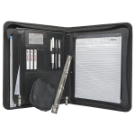 Dosar de conferință A4 cu aspect de piele și nailon structurat Genie 12444