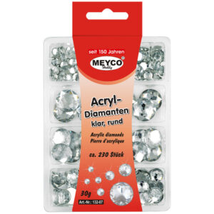 Diamante acrilice decorative 6-18mm 30g Meyco 132-07