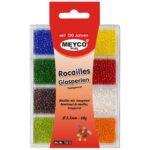 Mărgele Rocailles 2,5mm, 60g, 8 culori Meyco 132-10