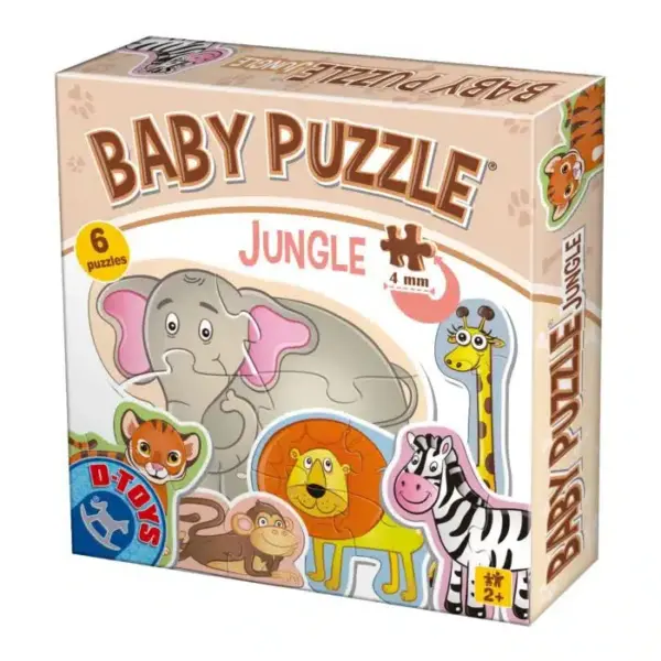 Baby Puzzle – Animale sălbatice D-Toys 71286