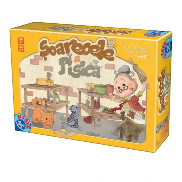 Joc de societate cu tablă tridimensională Șoarecele și pisica D-Toys 73563