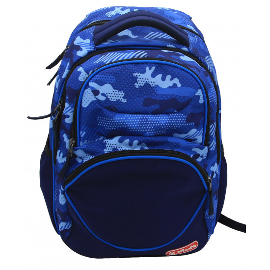 Rucsac Zipper Cube Blue Army Herlitz 9494590