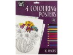 Set 4 postere de colorat A4 Moxy CR5020/GE