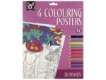 Set 4 postere de colorat A4 Moxy CR5020/GE