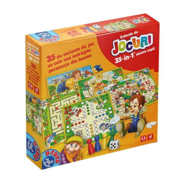 Colectie de jocuri clasice de societate – 35 posibilitati de joc – Basme D-Toys 50960