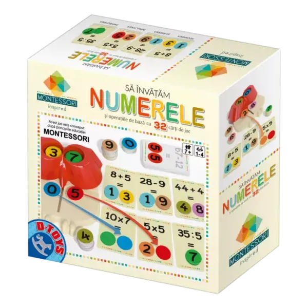 Joc Buboo – Să învățăm numerele și operațiile de bază – Joc educativ Montessori D-Toys 79039