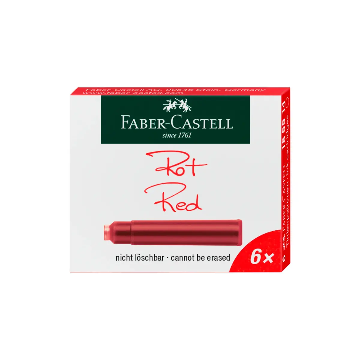 Cartușe Cerneală Roșie Faber-Castell 185514