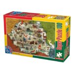 Super Puzzle 100 – Animale din Romania D-Toys 76397