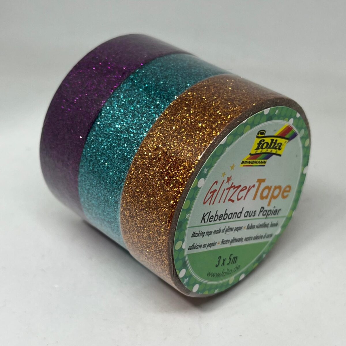 Washi tape Glitter set 3 x 5 m Folia 28501