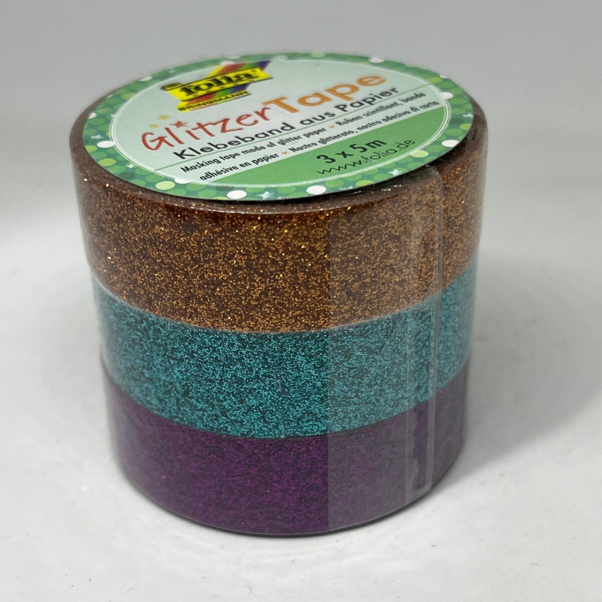 Washi tape Glitter set 3 x 5 m Folia 28501