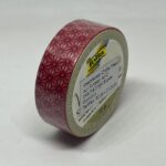 Washi tape roșie cu flori Folia 26037