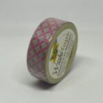 Washi tape roz cu carouri Folia 26026