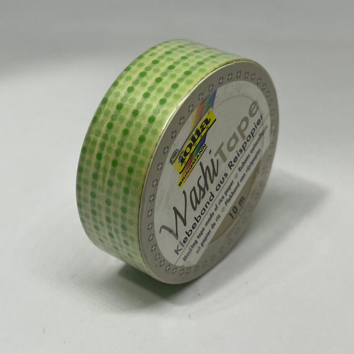 Washi tape verde cu buline Folia 26018