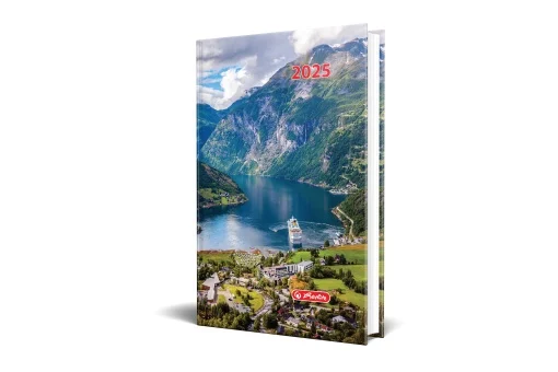 Agendă datată zilnică 2025 format A5 352 pagini Fjords