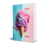 Agendă datată zilnică 2025 format A5 352 pagini Ice cream