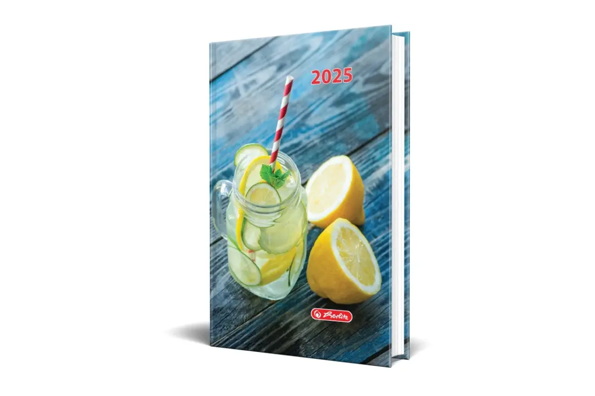 Agendă datată zilnică 2025 format A5 352 pagini Lemonade