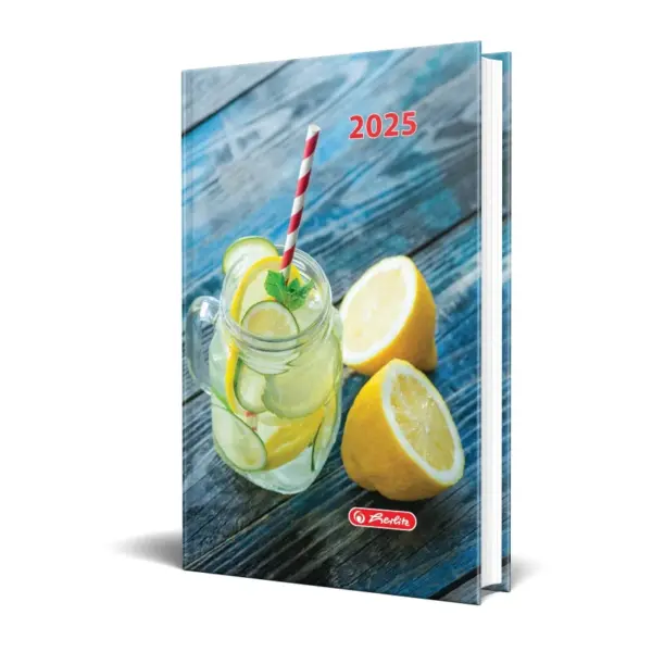 Agendă datată zilnică 2025 format A5 352 pagini Lemonade