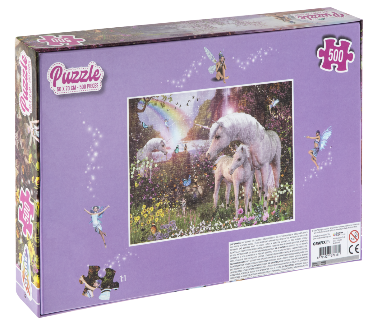 Puzzle 500 piese Unicorni 50x70cm Grafix 400025