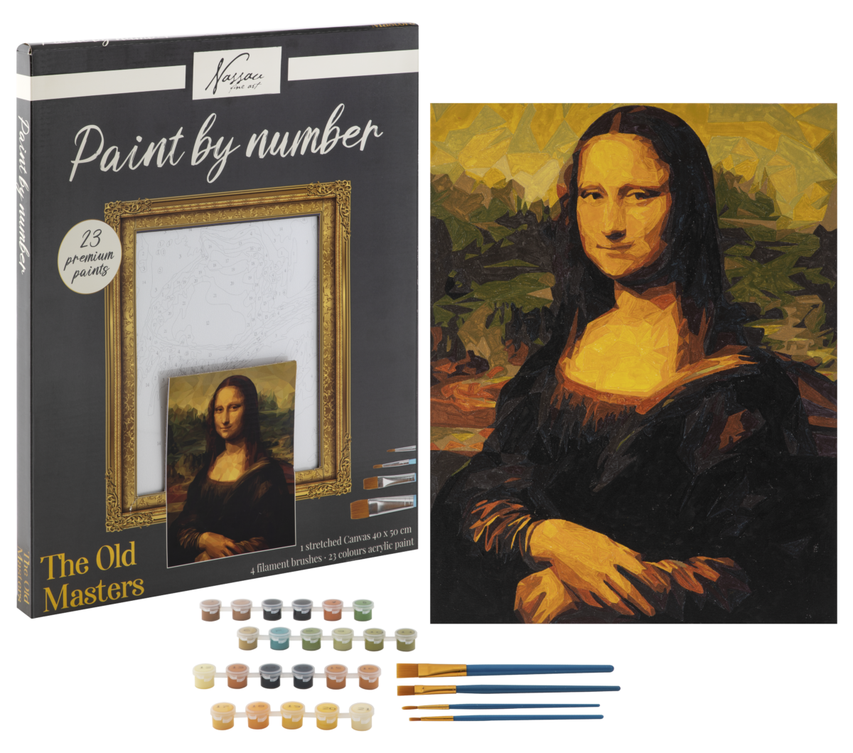 Pictura pe numere 40x50cm Mona Lisa Nassau AR1049/GE