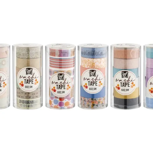 Set 6 washi tape CraftID CR0511/23GE diferite modele