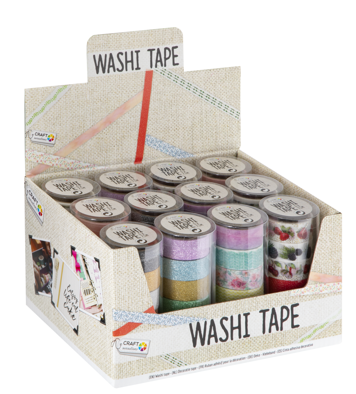 Set 6 washi tape CraftID CR0518/23GE diferite modele